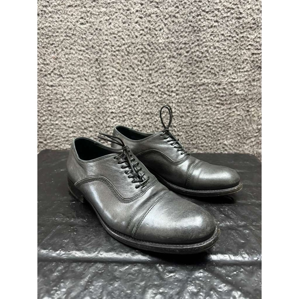 John Varvatos Freeman Raw Handmade‎ Leather Oxford Shoes Black Mens Size 9